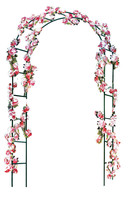 Pergola portable en fer et PVC pour jardin, 240 cm, résistante aux intempéries, imperméable, pour roses, fleurs, plantes grimpantes, extérieur