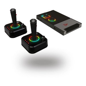 For ATARI GameStation Pro <b>Console</b> Retro Style <b>Black</b> Gray 2.4G Wireless 64GB TV Game <b>Console</b> with SFC & FC Format Support EU Plug - Product Image 1