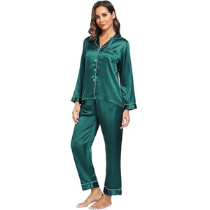 เซ็ตชุดนอนเยื่อไผ่สำหรับผู้หญิงชุดนอนสตรีแบบยาวนุ่มงานตามสั่ง - Product Image 1