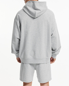 Sudadera con capucha de talla grande profesional Unisex 100% algodón ajuste Regular con logotipo bordado Diseño de Moda para hombres para otoño - Product Image 3