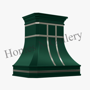 Campana extractora eléctrica de acero inoxidable, dosel, chimenea India, increíble acabado verde, escape de cocina hecho a mano, los mejores remaches de tira - Product Image 3