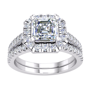 Elegante Anillo de Diamante Cultivado en Laboratorio de Oro Blanco y Amarillo de 9K para Mujer, 1.42 Quilates, Claridad VS, Color EF, Corte Brillante, Joyería IGI - Product Image 3