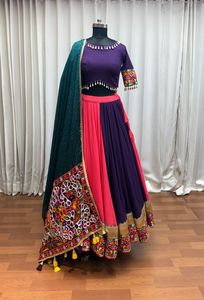 Navratri Special Viscose Cotton With Kutchhi Work Lehenga Choli Indian Expoert And <b>Supply</b> At Lowest Rate - Product Image 2