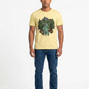 T-shirt graphique streetwear élégant pour homme, design tendance, tissu en coton doux, tenue décontractée confortable pour tous les jours, été - Product Image 1