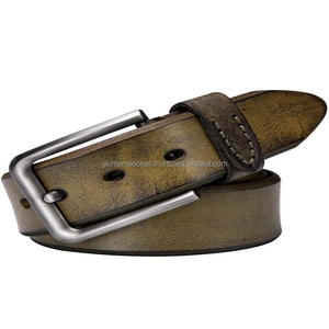 Cinturón de cuero casual para hombres cinturón casual de cuero de moda ligero con estilo con hebilla de latón de diseñador pedido al por mayor aceptado - Product Image 1
