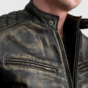 Veste en cuir de vachette pour homme, style streetwear tendance, nouvelle collection, qualité supérieure, durable, imperméable et coupe-vent - Product Image 6