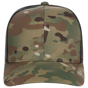 Custom Camouflage Black Mesh Structured Trucker Hat Baseball <b>Cap</b> Unisex Performance Hip Hop Sport Casual Breathable Indonesia - Product Image 1