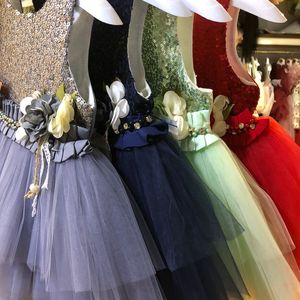 Vestido de fiesta de cumpleaños para niña, elegante, especial, bordado de flores, sin mangas, boutique, 2023 - Product Image 6