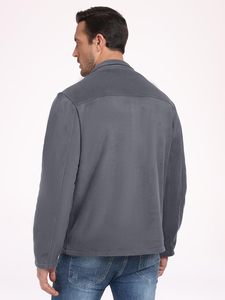 Veste polaire tactique d'hiver personnalisable pour homme, multi-poches, chaude, entièrement zippée, pour sports de plein air, en tissu toile - Product Image 3