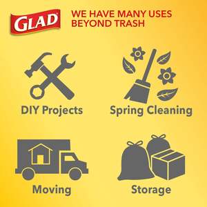 Sacs poubelle de cuisine à cordon Glad ForceFlex - Fraîcheur et propreté avec Febreze, 160 ct./13 gal. - Product Image 6