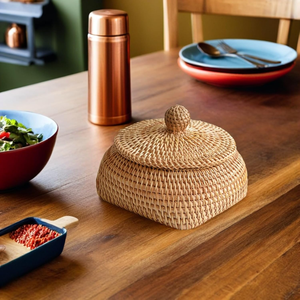 Caja de Ratán Pequeña para Guardar Objetos Pequeños, Caja de Almacenamiento Hecha a Mano, Ecológica, Natural, Decoración del Hogar, Venta al por Mayor desde Vietnam - Product Image 5