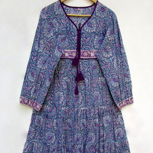 เดรสแม็กซี่พิมพ์ลายดอกไม้วินเทจฤดูใบไม้ผลิชุดเดรสยาวแขนยาวลำลองชุดเดรสปาร์ตี้ยาวสำหรับผู้หญิงสวมใส่สบาย - Product Image 1