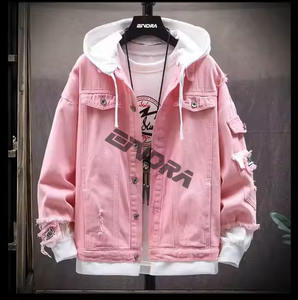 Design personnalisé Vestes en jean pour hommes col montant hiver respirant décontracté vêtements d'extérieur pour hommes - Product Image 1