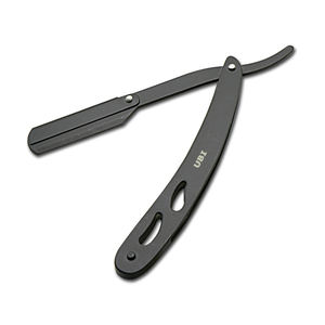 Elegante Navaja de Afeitar para Barbería con Hoja de Acero Inoxidable, Agarre Cómodo, Color Negro - Product Image 4