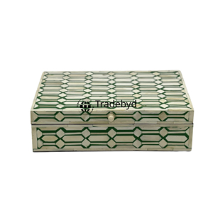 Luxury Bone Inlay Gift <b>Box</b> Elegant Jewelry Organizer Handmade Decorative Storage Craft Tradebyd - Product Image 1