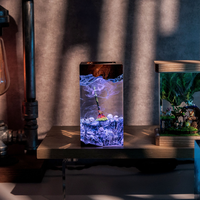 Lampe en époxy personnalisée, lampe en résine époxy, lampe en résine époxy personnalisée, lampe en bois et résine, veilleuse personnalisée, cadeau fait main, anniversaire