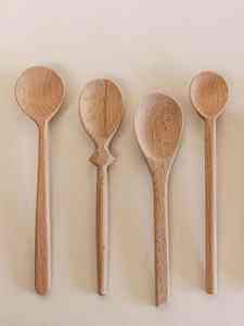 Ensemble de cuillères en bambou, écologiques, en bois massif, à long manche, ustensiles de cuisine, fournisseurs en gros en Inde - Product Image 3