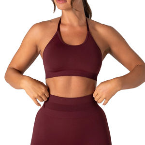 Sujetador deportivo cómodo personalizado para mujer, poliéster transpirable de alta calidad, último diseño, logotipo frontal, opción de talla grande Simple - Product Image 4