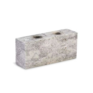 Porte-bougie en travertin argenté à quatre branches, support à bougie en pierre, artisanal, minimaliste, élégant, pour une décoration intérieure et des événements élégants - Product Image 1