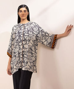 Camisa de césped árabe con estampado cómodo para mujer, ropa informal, diseño personalizado Kurtis, última colección de moda de pakistaní indio - Product Image 1