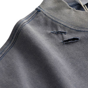 Camiseta lavada con piedra Vintage de gran tamaño personalizada para hombre, camisetas de algodón 100% prelavadas con estampado de nieve Mineral, Camiseta holgada - Product Image 3