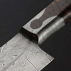 Cuchillo deshuesador de acero de Damasco personalizado con hoja grabada y mango de madera de ébano Estilo vintage Ecológico Apto para lavavajillas - Product Image 2