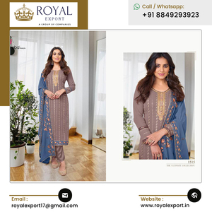 Venta al por mayor de alta calidad Heavy Chinon & Georgette bordado colección de trajes pakistaníes al mejor precio competitivo - Product Image 2