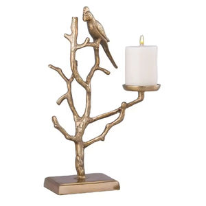 Bougeoir à arbre en métal bougeoir pour table artisanat en métal bougeoir à pilier classique pièce maîtresse décorative de mariage en laiton - Product Image 1