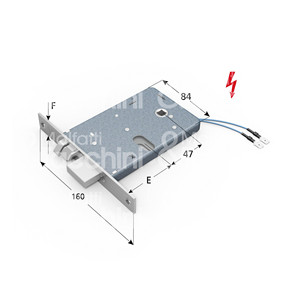 SERRURE ÉLECTRIQUE POUR BANDES 12V 15W a.c. Pêne dormant et loquet Préparé pour le bouton accessoire 058 sans tenir ouvert 059 - Product Image 1