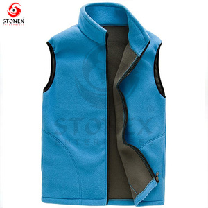Gilet polaire pour gilet sans manches à glissière unie pour hommes Impression personnalisée avec le dernier design 2023. - Product Image 6