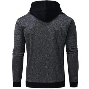 Sweat à capuche zippé pour homme avec broderie personnalisée Sweat à capuche grande taille décontracté pour homme uni OEM - Product Image 2