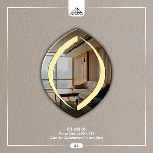Espejo LED Contemporáneo para Baño, sin Marco, con Reflejo Nítido para Espacios Interiores Modernos, desde India - Product Image 3