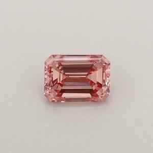IGI 0.22ct Lab Grown Fancy Intense Brownish Pink Diamond VS2 Clarity Emerald Cut Natural White Diamond for Jewelry Making - Product Image 1
