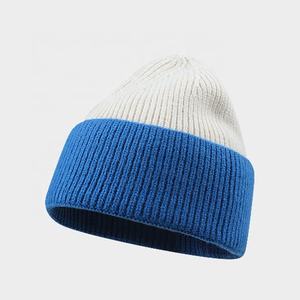 Gorro de punto de invierno con puños con diseño acanalado y borde doblado para estilo de calle al aire libre - Product Image 3