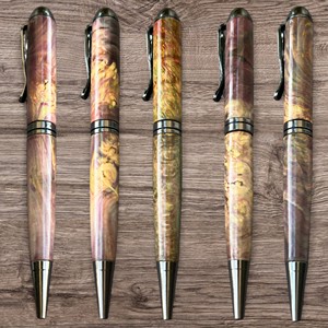 Bolígrafo de Madera Estabilizada Hecho a Mano de Primera Calidad, Ancho de Escritura de 0.7 mm, Regalo Profesional de Negocios, Recuerdo de Boda, Aguamarina - Product Image 5