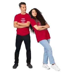 T-shirt personnalisé pour salon de coiffure avec nom commercial Capes de coiffeur pour salon de coiffure - Product Image 3