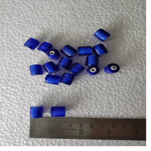 Cuentas de cristal hechas a medida, corazón azul y blanco, tamaño de 10mm, collares y pulseras adecuadas para hacer, ideales para reventa - Product Image 1