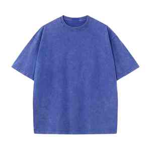 เสื้อยืดวินเทจฟอกสีกรดเฮฟวี่เวทแบบสั่งทำ100% ผ้าฝ้ายถักสไตล์ผู้ชายพร้อมโลโก้ของคุณเอง - Product Image 6