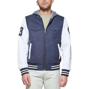 Conception de logo personnalisé OEM Vêtements pour hommes à manches longues Vestes High Street Style décontracté Polyester Collège Baseball Veste pour les hommes - Product Image 1