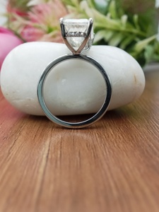 D'VINS JEWELS Trendy Classic Engagement Ring Popular Pear VVS Lab Grown Emerald Cut 925 Silver for Anniversary Party Gift - Product Image 6