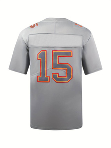 Maillot de football américain classique sur mesure pour hommes, vêtements de sport pour jeunes surdimensionnés en sergé cousus, ensembles grande taille, vente en gros - Product Image 3