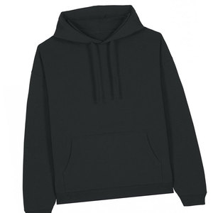 NOUVEAU Pull à capuche unisexe noir Premium 100% Nouveau haut en polaire de coton lourd Impression de logo personnalisé Streetwear d'hiver Tops Design - Product Image 3