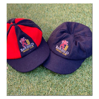 Sombrero de Cricket de 5 paneles de diseño personalizado para hombre, Gorra lisa bordada con tela común con patrón de puntos deportivos holgados verdes