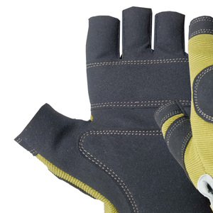 Gants de mécanicien professionnels personnalisés de haute qualité en gros Gants de mécanicien demi-doigts à bas prix fabriqués au Pakistan - Product Image 3