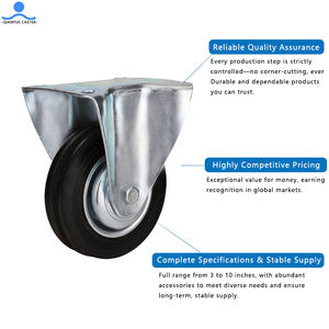 4 5 6 8 Zoll Transport Static Trolley Gummi Öl festes Lenkrad Industrielle schwenkbare Brems rollen - Product Image 5