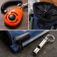 Fournitures d'entraînement pour animaux de compagnie, kit de clics d'entraînement pour chiens avec pochette à friandises et sifflet portable pour le comportement des chiots