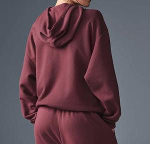 Sudadera con Capucha DUOLLB 2025 para Mujer, Invierno, Color Sólido, Manga Larga, con Bolsillo Delantero, Estilo Hip-Hop Urbano, Talla Grande - Product Image 5