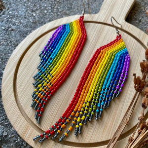 Handmade Bohemian Elegant <b>Tassel</b> <b>Earrings</b> Long Drop Fashion Accessory for Ladies Trendy Style for Weddings - Product Image 5