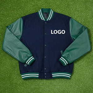 Nouveauté, prix de gros, veste bomber en toile à capuche d'hiver, manches longues, style universitaire, lettreman, 100% laine - Product Image 1