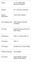 Stasiun Daya Portabel 300W dengan Speaker Bluetooth Terintegrasi, Powerwall LiFePO4, MSDS, UN38.3